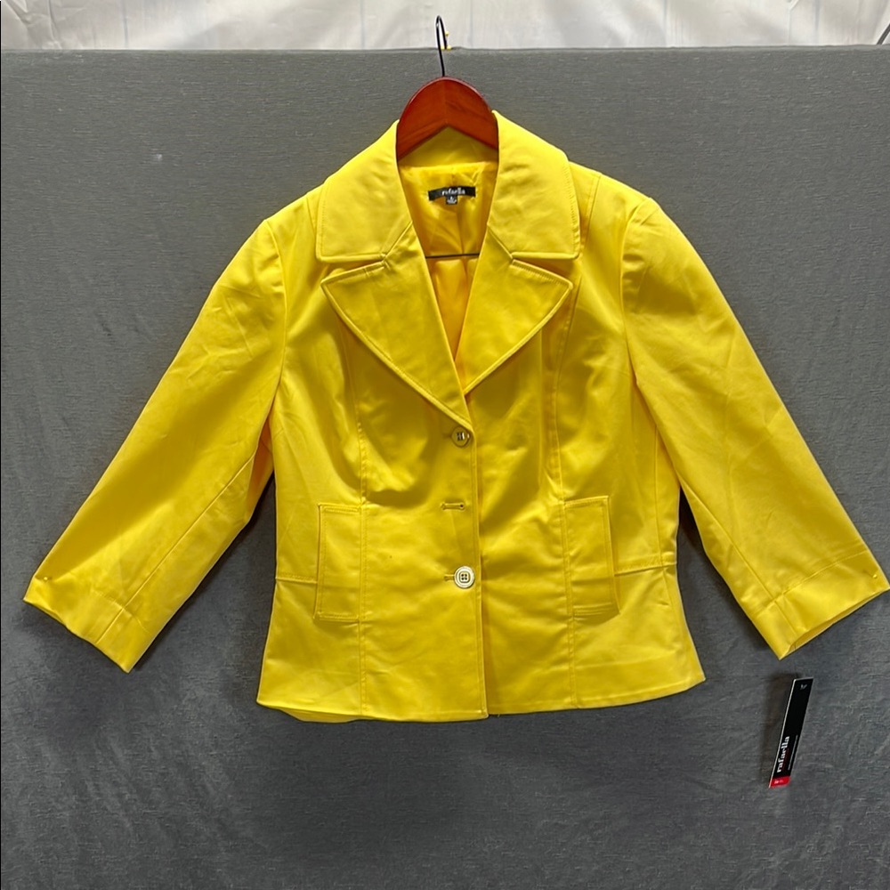 Rafaella Yellow Tailored Blazer‎ Cropped